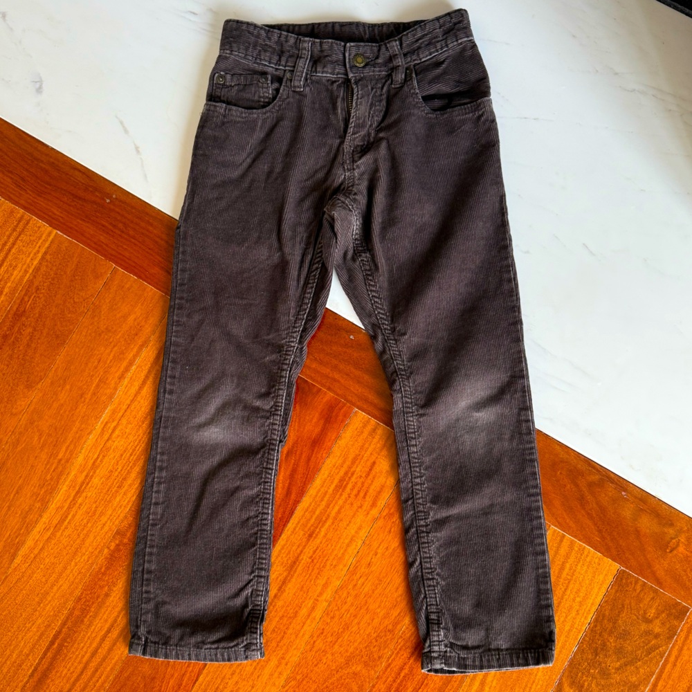 Gap Boys Pants Kids Dark Brown Corduroy Pant Size 7 Regular 
Adjustable waist